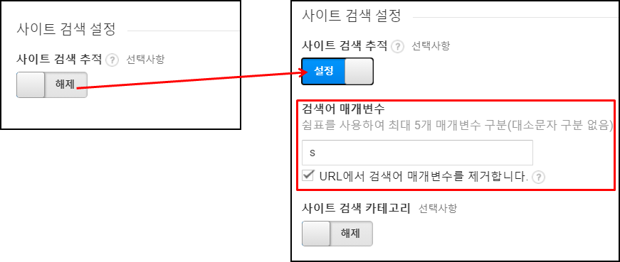 구글 애널리틱스 검색어 매개변수